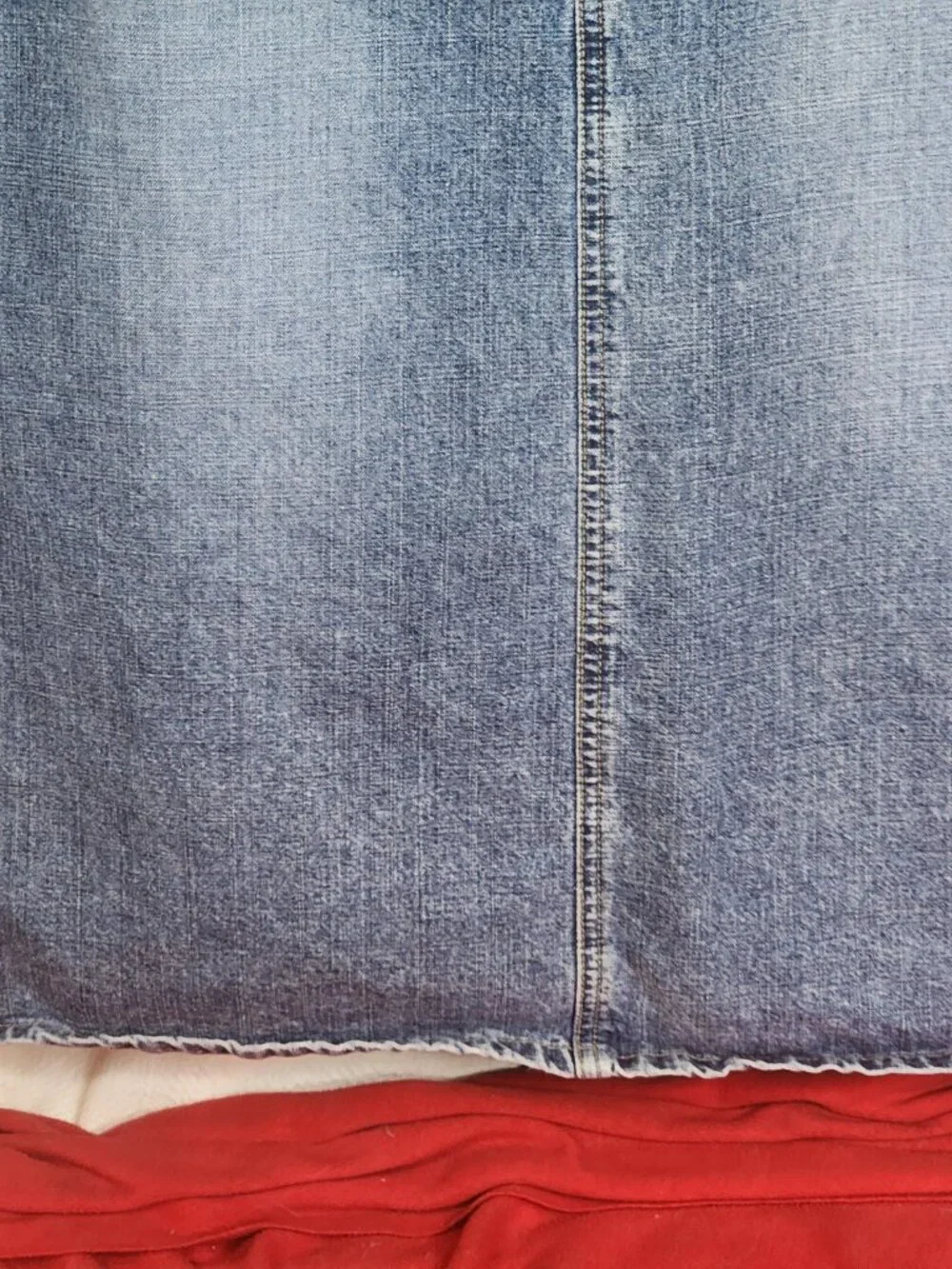 Hydraulic Vtg Button Fly Back Slit Cotton Denim Four Pocket Maxi Skirt Sz 9/10